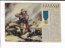 WWII Italian Art Military Gold Medal #94 Postcard Antonio Cavalleri