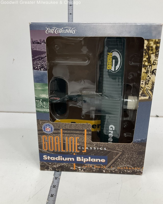 ERTL Collectibles Green Bay Packers Stadium Biplane Die Cast Metal Coin