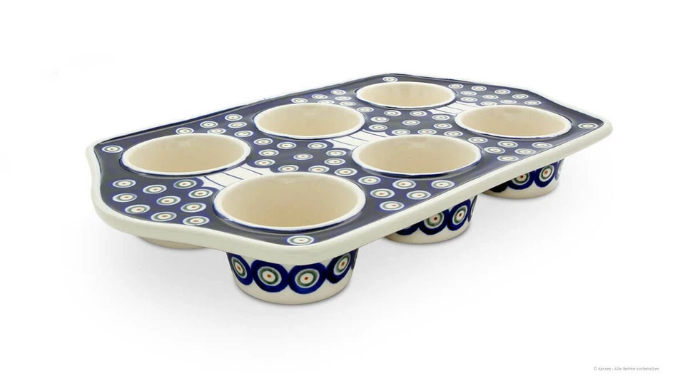 Bunzlauer Keramik Muffin-Backform, 36 x 22 x 5 cm Dekor 8 - Bild 3 von 4