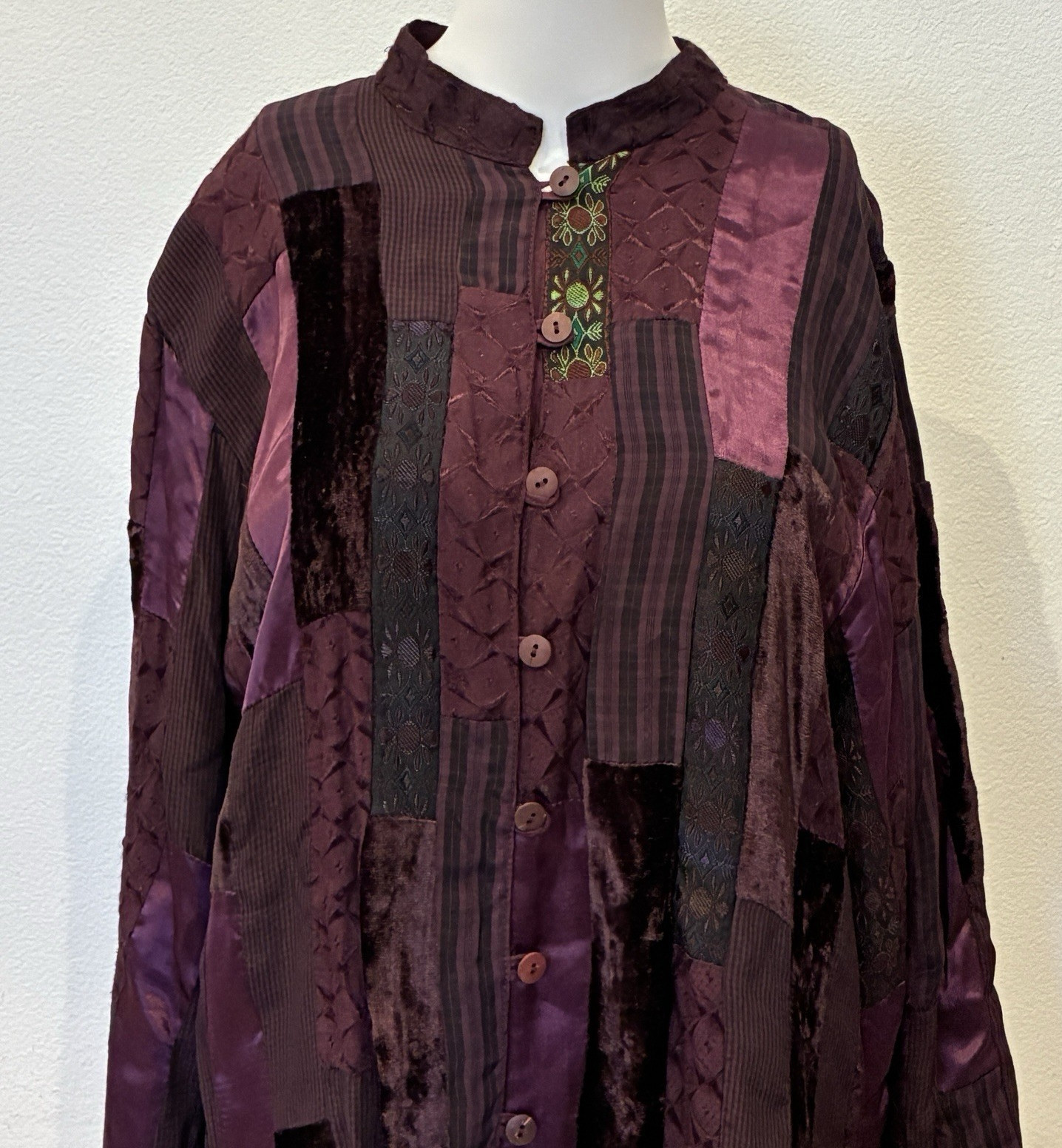 Anu Womens Purple Boho Patchwork Jacket Embroider… - image 2