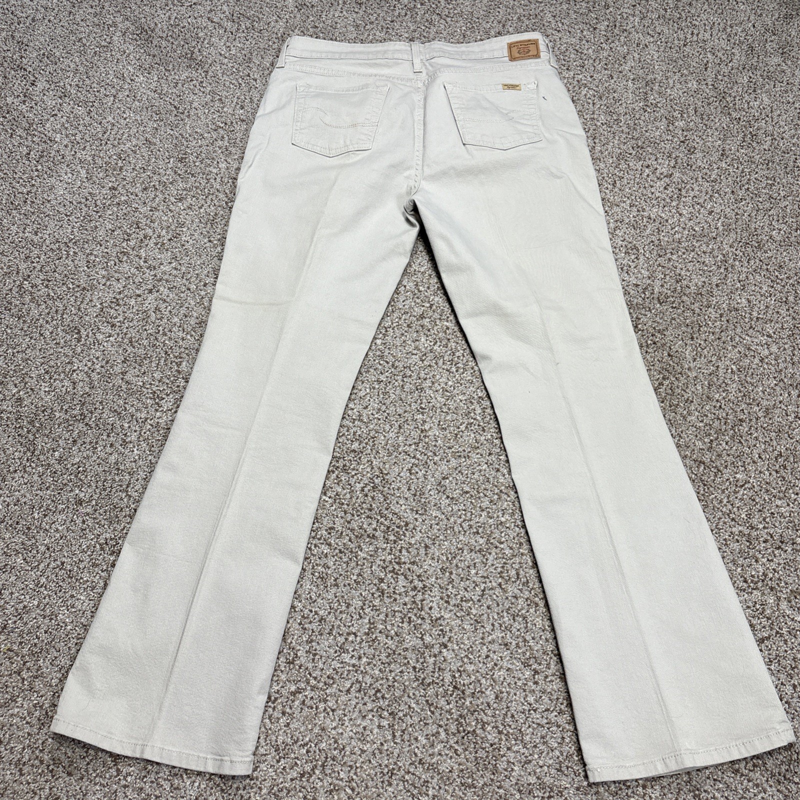 Levi Strauss Low Rise Bootcut Khaki Stretch Jeans Size Misses 16 L (34x32) - View 12