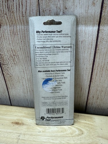 Performance Tool Extra Long Reach Spark Plug Socket W80533 - 3/8" DRIVE 5/8" NIB - Bild 4 von 6