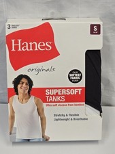 Hanes 3 Pack Supersoft Tagless T-shirt Men's Size Small 34-36 Stretchy NEW 
