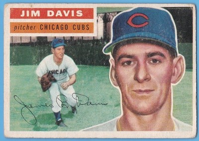 1956 Topps #102 Jim Davis. Chicago Cubs. VG-VG+.