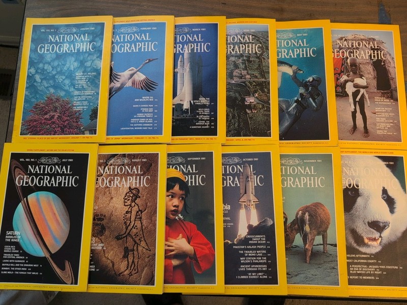 National Geographic Magazine 1981 Complete Set