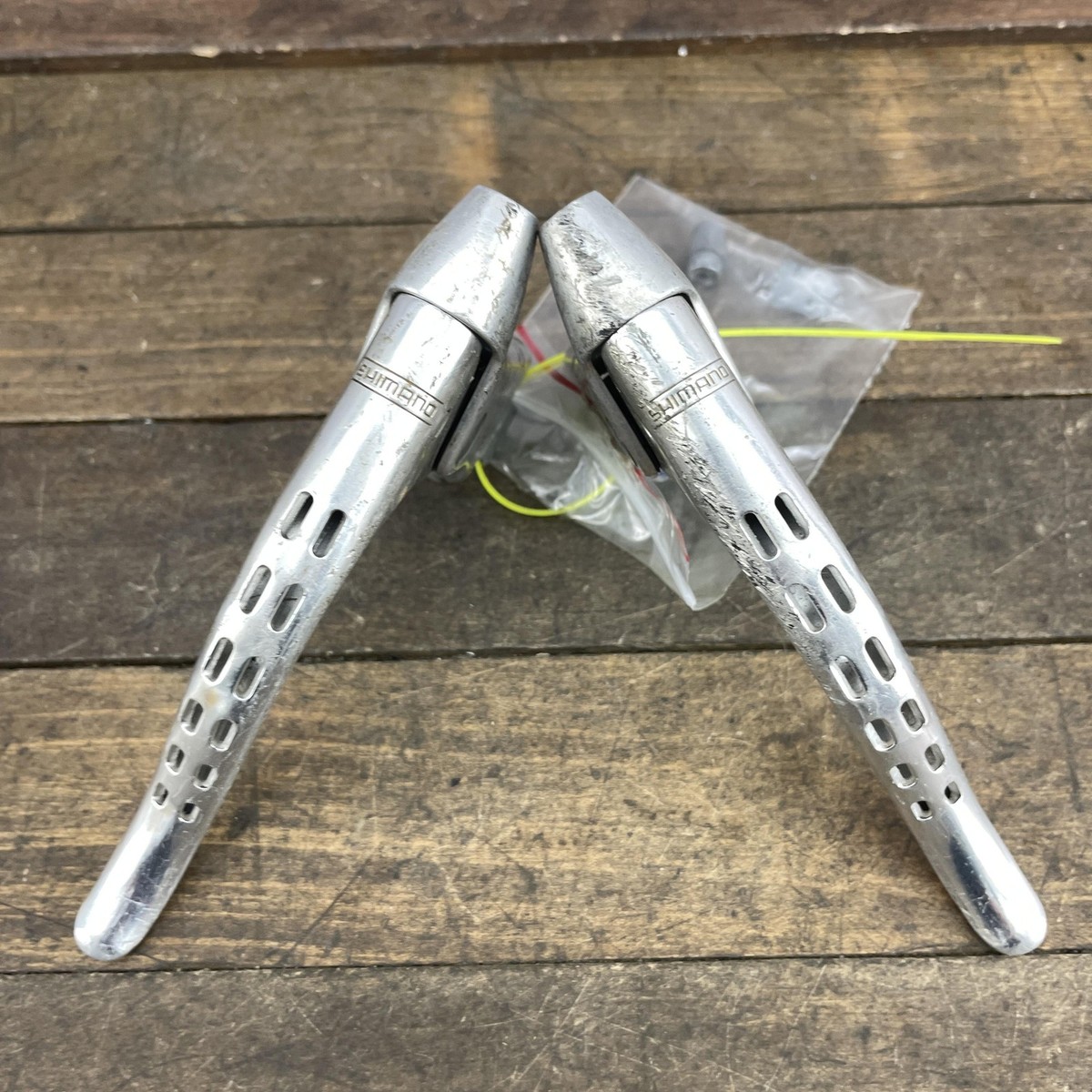 Vintage Shimano BL-Z306 Road Brake Levers Pair Drilled Non-Aero