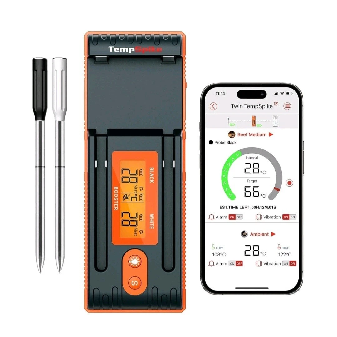 ThermoPro TP962W TempSpike II Bluetooth Wireless Meat Thermometer Dual Probe
Opens in a new window o