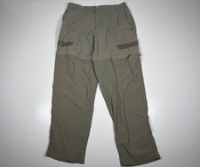 Columbia Convertible Pants Women XL Beige Zip Off To Shorts Nylon Hiking Travel