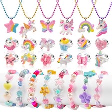 Kids Jewelry for Girls 4-6, Little Girls Play Jewelry Set for Toddlers Age 3-...