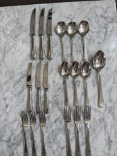 TUDOR CROWN George Butler Sheffield Silver Plated 19 Piece Canteen of Cutlery 3