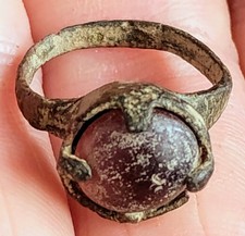 Medieval 14th-15th Century bronze Ring 23mm 3.32g. Authentic. Size US4.0