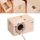  Bird Parrot Holder Wooden Bird Nesting Organizer Clear View Window Bird House