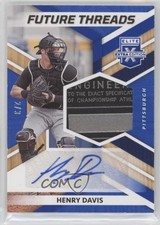 2022 Elite Extra Edition Future Threads Signatures Blue 2/3 Henry Davis Auto uk2