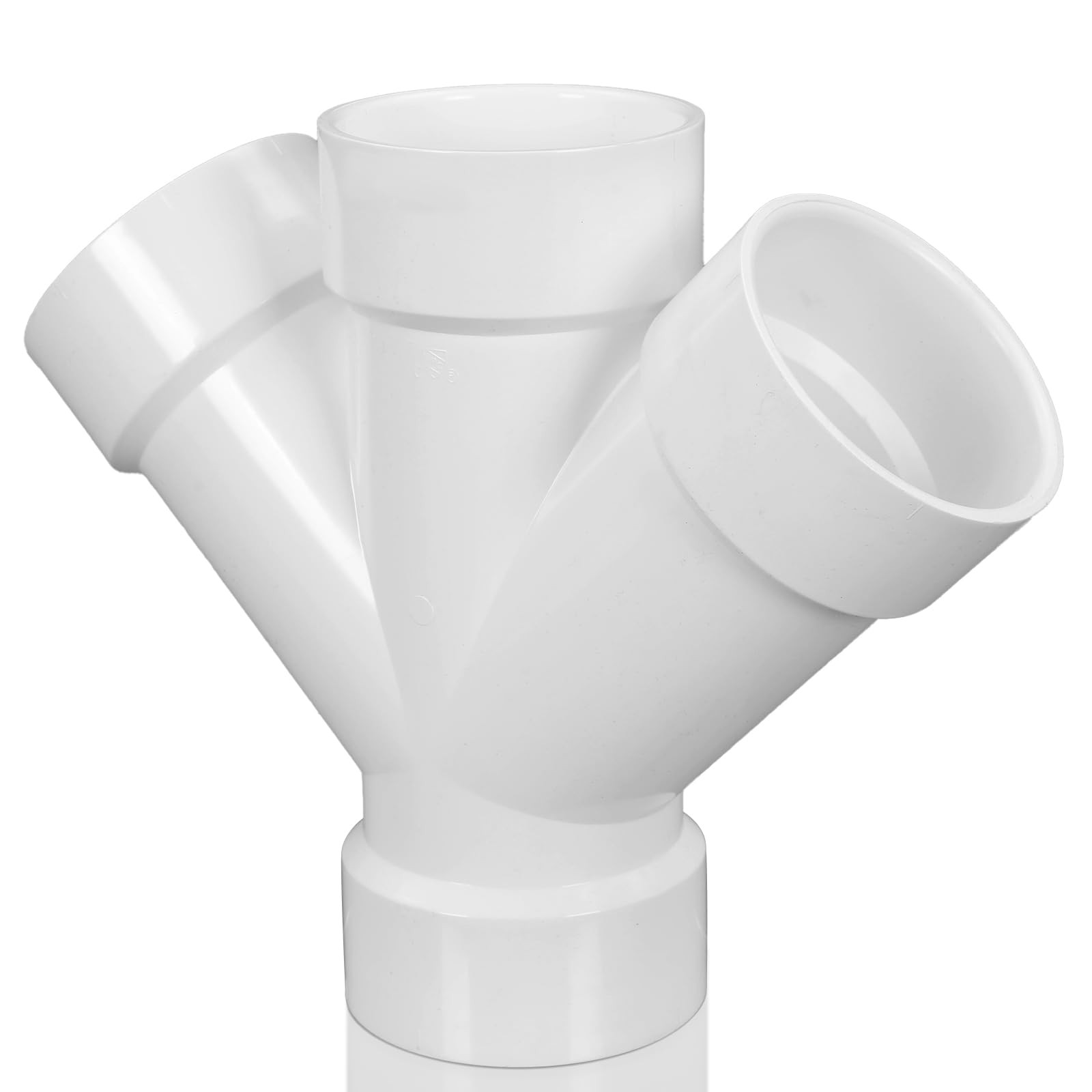 1 PCS 4 Inch Schedule 40 PVC DWV Double Wye Pipe Fitting Connector