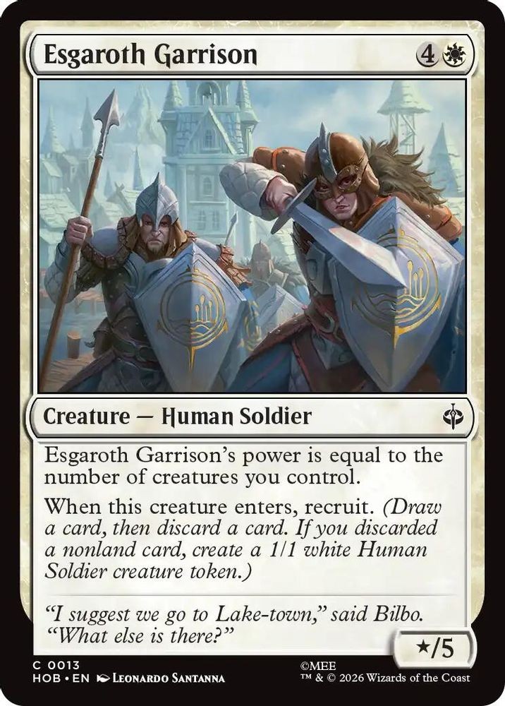 Esgaroth Garrison 13 Common The Hobbit Magic: The Gathering Near Mint