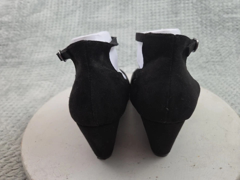 Zapatos de vestir Seychelles para mujer talla 10 negros de gamuza con correa al tobillo Foto 3 de 4