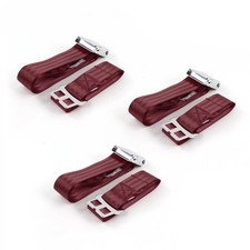Early Cars 1941 - 1948 Airplane 2pt Burgandy Lap Bench Seat Belt Kit - 3 Belts 