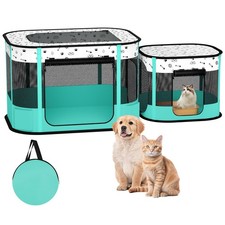 Portable Cat Playpen, 8-Rod Reinforced Kitten Dog Playpens, Foldable Play Pen...