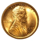1909 VDB 1C RD Lincoln Cent- Choice Gem BU OBV Die Chip- SMH 1969