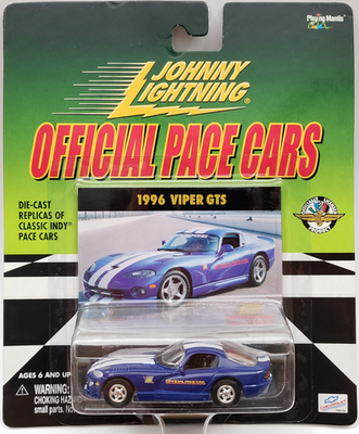 #ad Johnny Lightning 1996 Dodge Viper GTS Official Pace Cars Diecast 1:64 Blue $9.95