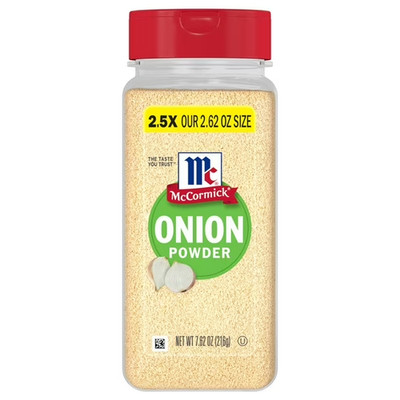 McCormick Kosher Onion Powder Seasoning, Savory Spice, 7.62 oz Bottle