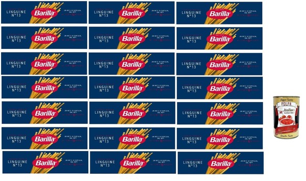 Barilla Linguine Nr.13 Pasta 24X500G Flache Spaghetti Al Dente +Polpa-image