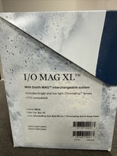 Smith Ski Goggles I/O Mag XL Black ChromaPop Red Mirror/Storm Rose NEW