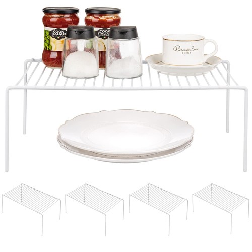 Kitchen Cabinet Shelf Organizer Set of 5, Large (15.7 x 9.4 inch) Metal Wire ...