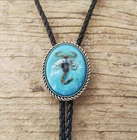 Blue Scorpion Bolo Tie Wedding Necklace for Men Groomsmen Western Cowboy