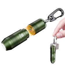 Mini Keychain Flashlight Instant On Pull to Light, 100 Lumens Tiny EDC Flas...