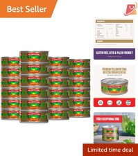 Yellowfin Tuna in Extra Virgin Olive Oil 5oz Cans Pack of 24 Wild Caught