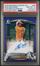 2025 Bowman Chrome Prospects Shotaro Morii Auto /199 Purple Refractor PSA 10/10