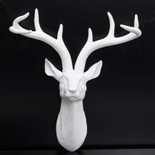3D Vintage Stag Deer Head Wall Mounted Hanging Antlers  Sculpture Art Decor