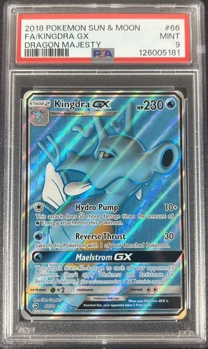 Kingdra GX (Full Art) 66/70 Dragon Majesty Holo PSA 9