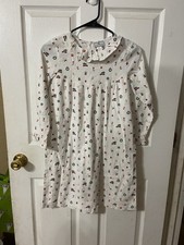 EUC Petite Plume Girls Twill Nightgown In Holiday Town Sz 10