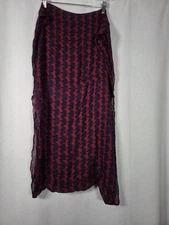 Talbots Womens Infinity Scarf BLue and Red Maroon Lightweight