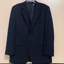 Chaps Ralph Lauren Men's 46L Black Pinstripe Two-Button Wool Blazer Suit Jacket
