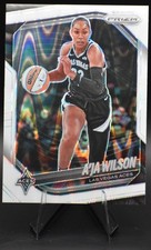 2025 Panini Prizm WNBA #76 A’ja Wilson White Seismic & BASE CARD - LV Aces