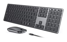 New Seenda Wireless Bluetooth Keyboard and Mouse Combo MultiDevice Rechargeable