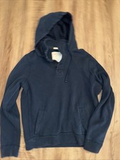Abercrombie Fitch A F Muscle Fit Zip Hoodie Navy Men s Large Y2K Logo