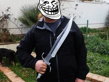 CUSTOM HANDMADE TOOL STEEL FULL TANG MICARTA HANDLE HUNTING MACHETE BOWIE KNIFE