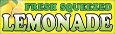 2x10 ft FRESH SQUEEZED LEMONADE Vinyl Banner Sign with Grommets yb