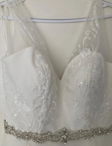 Gorgeous Embellished Wedding Dress Size 14uk Unaltered - Picture 5 of 9