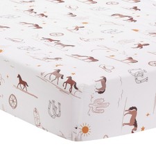 Lambs  Ivy Country Western Breathable 100 Cotton Fitted Crib/Toddler Sheet