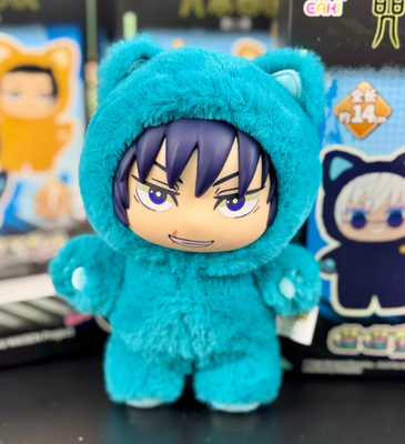 EAKI Jujutsu Kaisen Fushiguro Toji Cat Ear Plushie Series Keychain