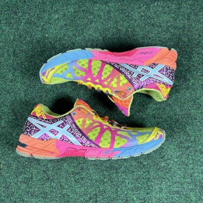 ASICS GEL NOOSA TRI WOMEN'S YELLOW PINK BLUE ORANGE TRIATHLON SHOES SZ 7