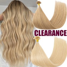 Remy Nail U Tip 100 Human Hair Extensions Fusion Keratin Pre Bonded Blonde 0.5g