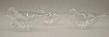 Set Of 3 Beautiful Hollow Thin Glass Bird Dove Vases, Hand Blown Bud Propagation
