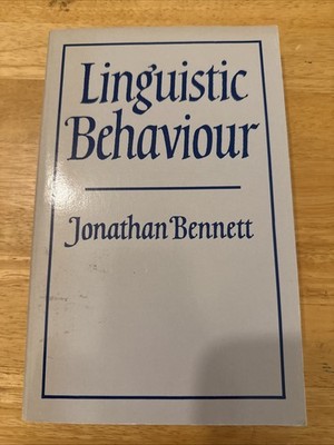 Linguistic Behaviour by Bennett, Jonathan - Paperback
