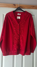 Bon Marché Cardigan Damen M Regular rot Stri...